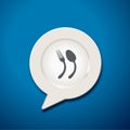 Vector of Quotation Marks Speech Plate Icon Royalty Free Stock Photo