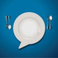 Vector of Quotation Marks Speech Plate Icon Royalty Free Stock Photo