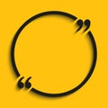 Vector Quote Circle Blank Template. Bracket.