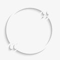 Vector Quote Circle Blank Template. Bracket.