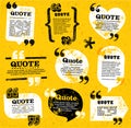 Vector quote decoration labels set 4