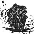 Vector quote hand drawn typographical on chalkboard background. Royalty Free Stock Photo