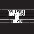 Vector quote typographical background about music Royalty Free Stock Photo