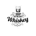 Vector quote typographical background about whiskey. Royalty Free Stock Photo