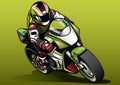 Racer ride sportbike Royalty Free Stock Photo