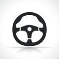 Vector racing steering wheel icon