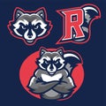 Racoon in sport mascot Royalty Free Stock Photo