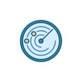 Vector Radar vector concept circular colored icon Royalty Free Stock Photo