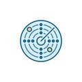 Vector Radar concept circular creative icon