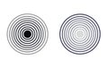 Vector Radar Icons, Monochrome Circles, Isolated Illustrations.