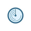 Vector Radar round concept blue icon