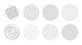 Vector radial concentric ripple circles Royalty Free Stock Photo