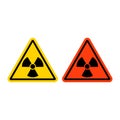 Radiation sign vector with yellow and orange colors 3