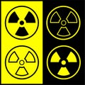 Vector radiation symbol icon