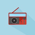 Vector Radio Icon. Modern flat design vector illustration, quality concept for web banners, web and mobile applications, infograph Royalty Free Stock Photo