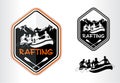 Vector rafting emblem logo Royalty Free Stock Photo