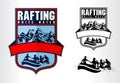 vector rafting emblem logo Royalty Free Stock Photo