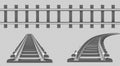 Vector rails, straight and turn railway