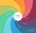 Vector rainbow color spiral icon elements in multipurpose Infographic template Royalty Free Stock Photo