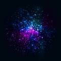 Vector rainbow glowing light glitter background