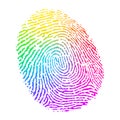 Vector Rainbow Multicolor Fingerprint