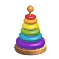 Vector rainbow pyramid toy