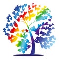 Vector rainbow tree