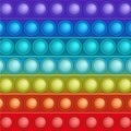 Vector rainbow trendy pop it fidget toy background