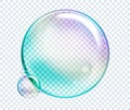 Vector Rainbow Water Bubbles. Transparent Isolated Realistic Design Elements. Can be used with any Background.