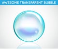 Vector Rainbow Water Bubbles. Transparent Isolated Realistic Design Elements. Can be used with any Background. Royalty Free Stock Photo