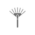 Rake, pitchfork grey icon. Isolated on white background