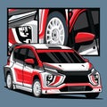 Vector rally car with detailing