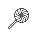 Rattle, lollipop, candy line icon.