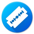 Vector razor blade circle icon