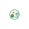 Eco Village logo design template. Royalty Free Stock Photo