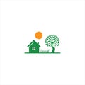 Eco Village logo design template. Royalty Free Stock Photo