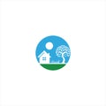 Eco Village logo design template. Royalty Free Stock Photo