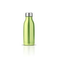 Vector Realistic 3d Green Blank Glossy Metal Reusable Water Bottle with Silver Bung Closeup Isolated on White Background Royalty Free Stock Photo