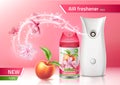 Vector realistic air freshener spray ad mock up