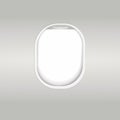 Vector realistic airplane window, aircraft illuminator