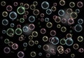 Background with colorfull soap water bubbles