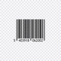 Vector realistic barcode isolated on white background.