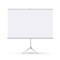 Vector realistic blank flipchart isolated on white clean background. White horizontal roll up banner for presentation