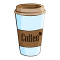 Vector realistic blank paper coffee cup set isolated.