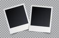 Vector realistic blank photo frames isolated on transparent background Royalty Free Stock Photo