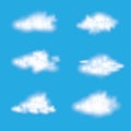 Vector of realistic cloud set.