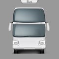 Vector realistic coach bus mockup front view Royalty Free Stock Photo