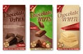 Vector realistic collection of chocolate packaging, labels