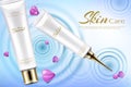 Vector promo banner for moisturizing cosmetics