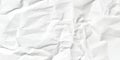 Vector Realistic Crumpled Paper Horizontal Background. White Crushed Paper Texture Royalty Free Stock Photo